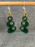 Shimmer Teal Blobs Earrings
