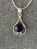 Amethyst Ornate Square Pendant