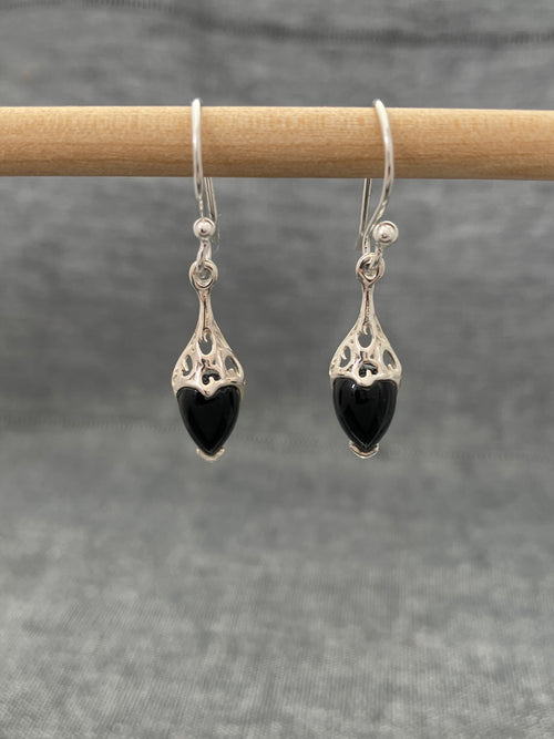 Black Onyx Seed Earring