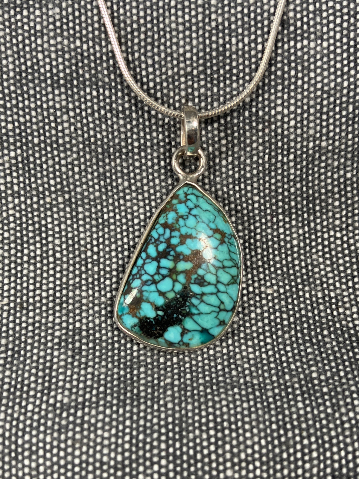 Turquoise Wonky Triangle Pendant