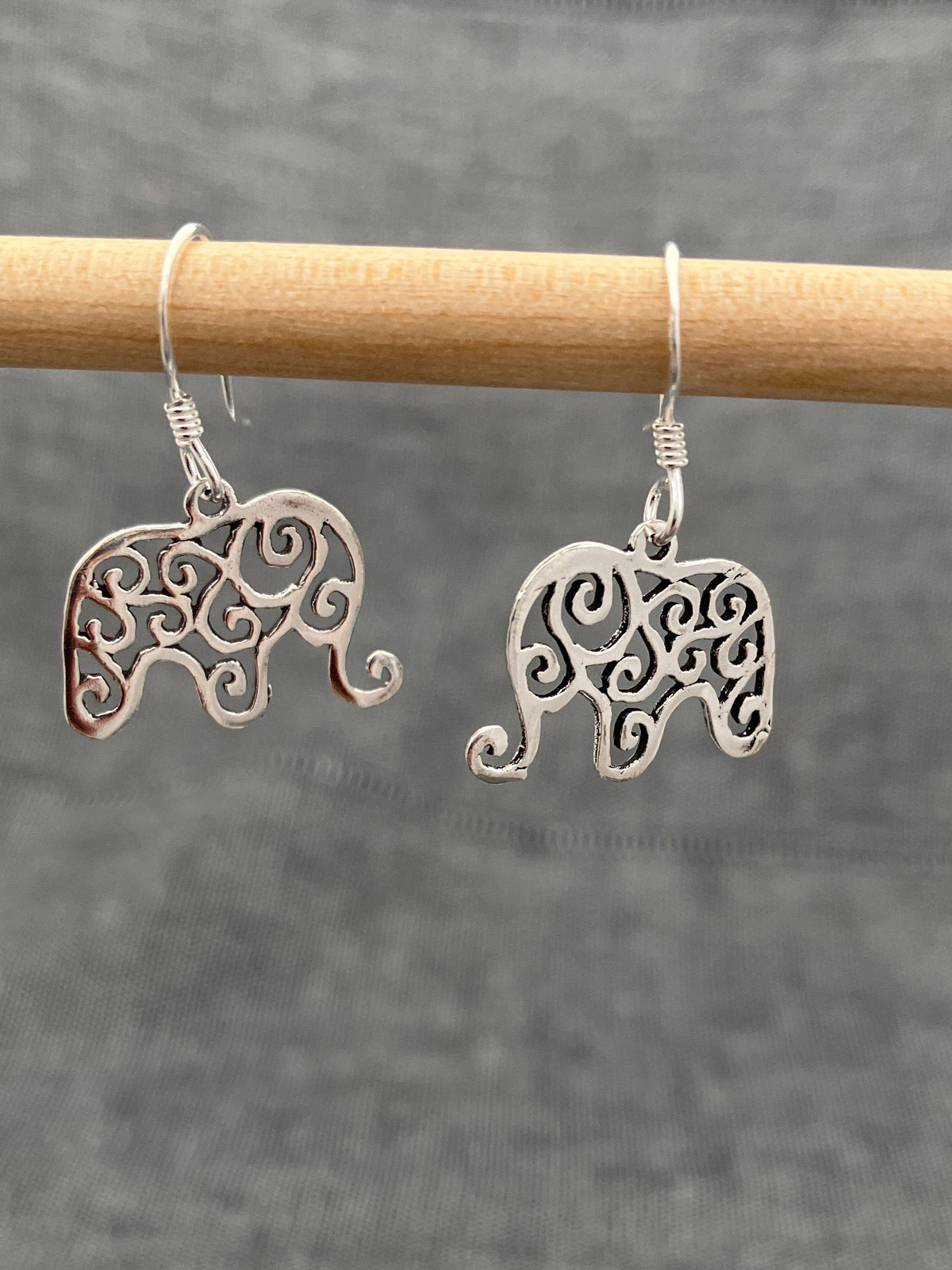 Filigree Elephant Earrings