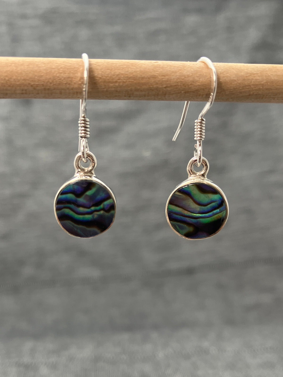 Paua Shell Round Earrings