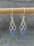 Chalcedony Knot Earrings