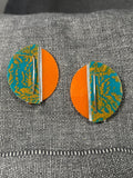 Miro Orange Large Studs