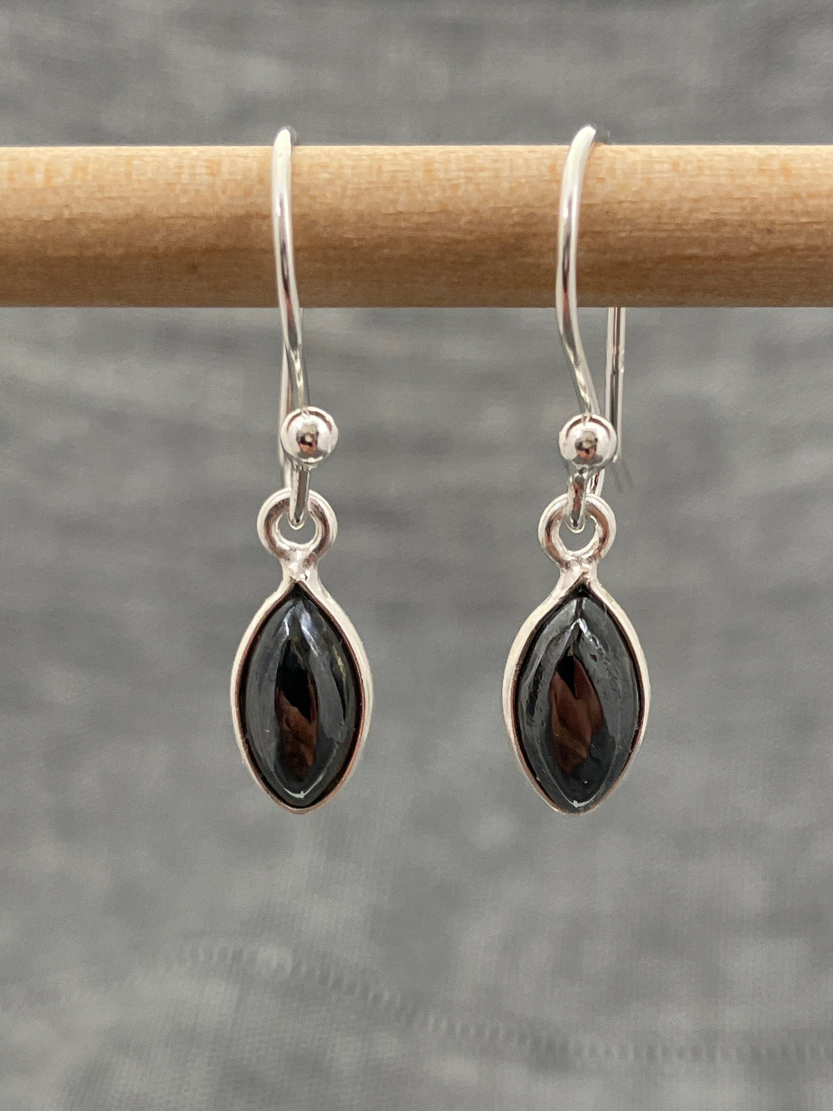 Haematite Marquise Earrings