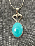 Turquoise Heart Top Pendant