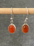 Carnelian Medium Oval Earrings