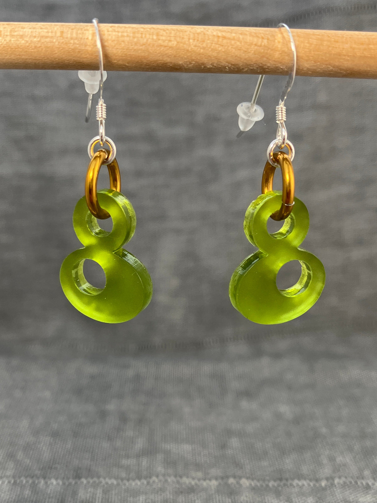 Shimmer Green Blobs Earrings