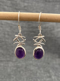 Amethyst Twig Top Earrings