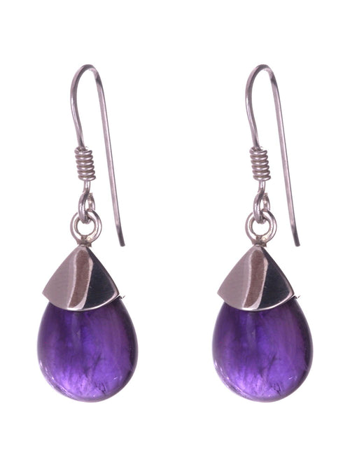 Amethyst Capped Earrings