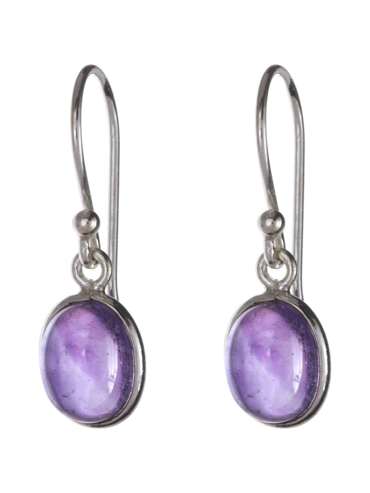 Amethyst Oval Earrings