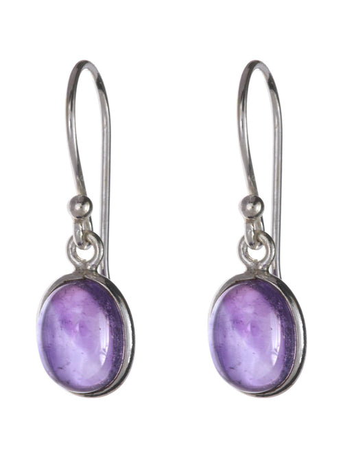 Amethyst Oval Earrings