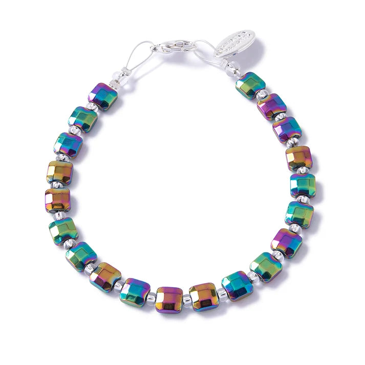 Cubic Haematite Bracelet - Spectrum