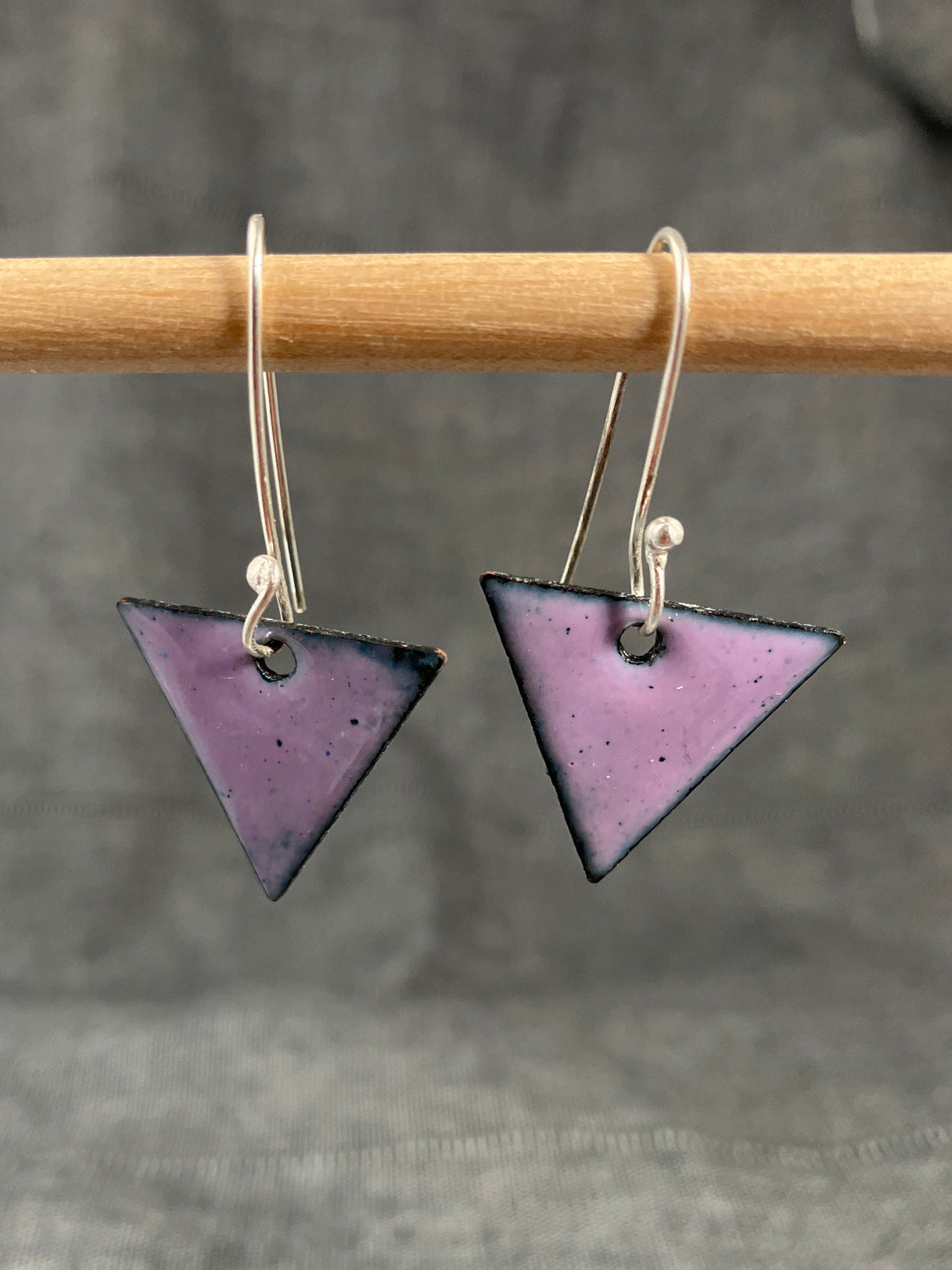 Lilac Triangle Earrings