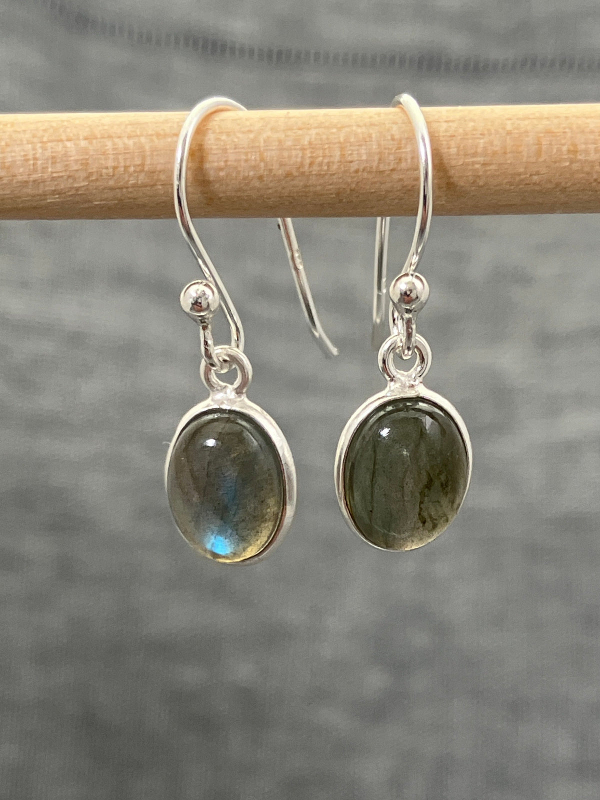 Labradorite Oval Earrings