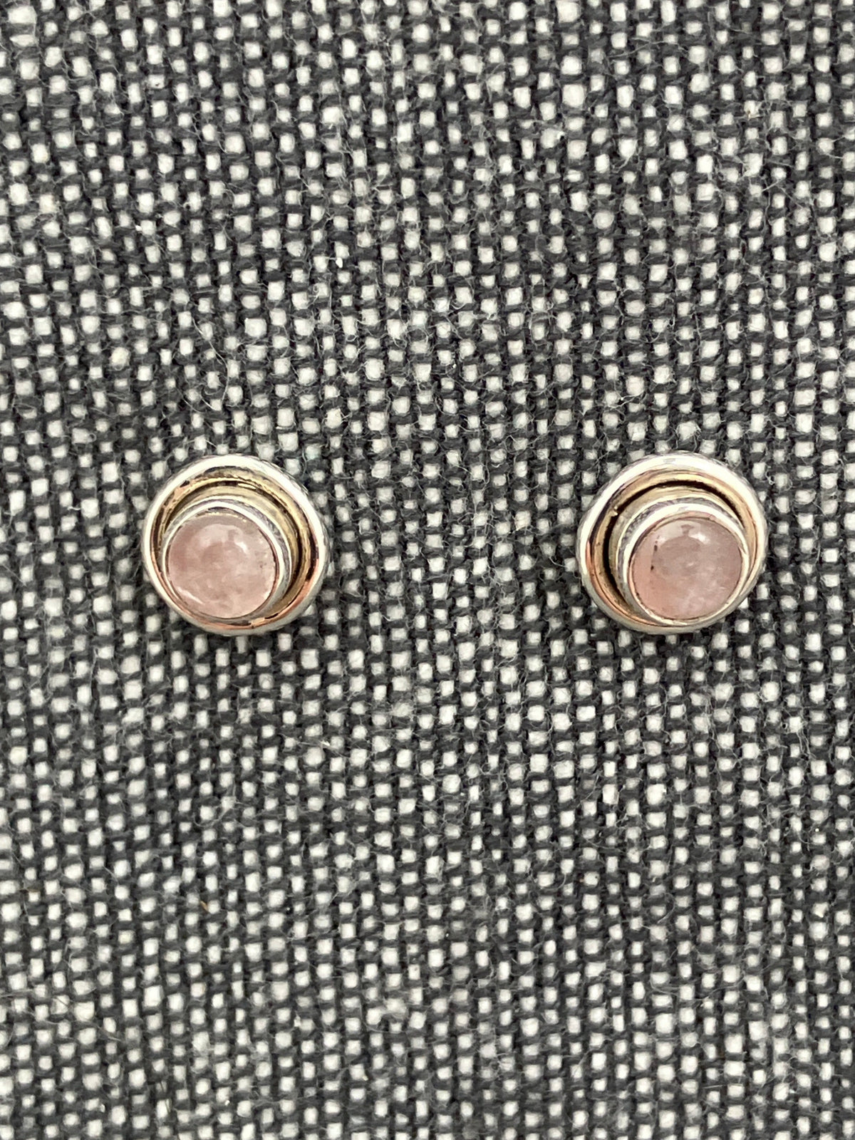 Rose Quartz Saucer Studs
