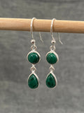 Malachite Double Drop Earring