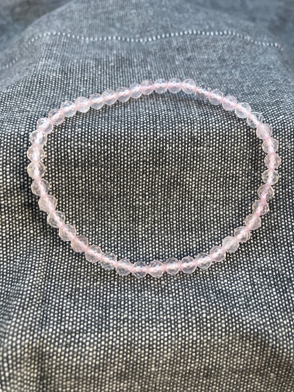 Rose Quartz Sparkly Beaded Bracelet