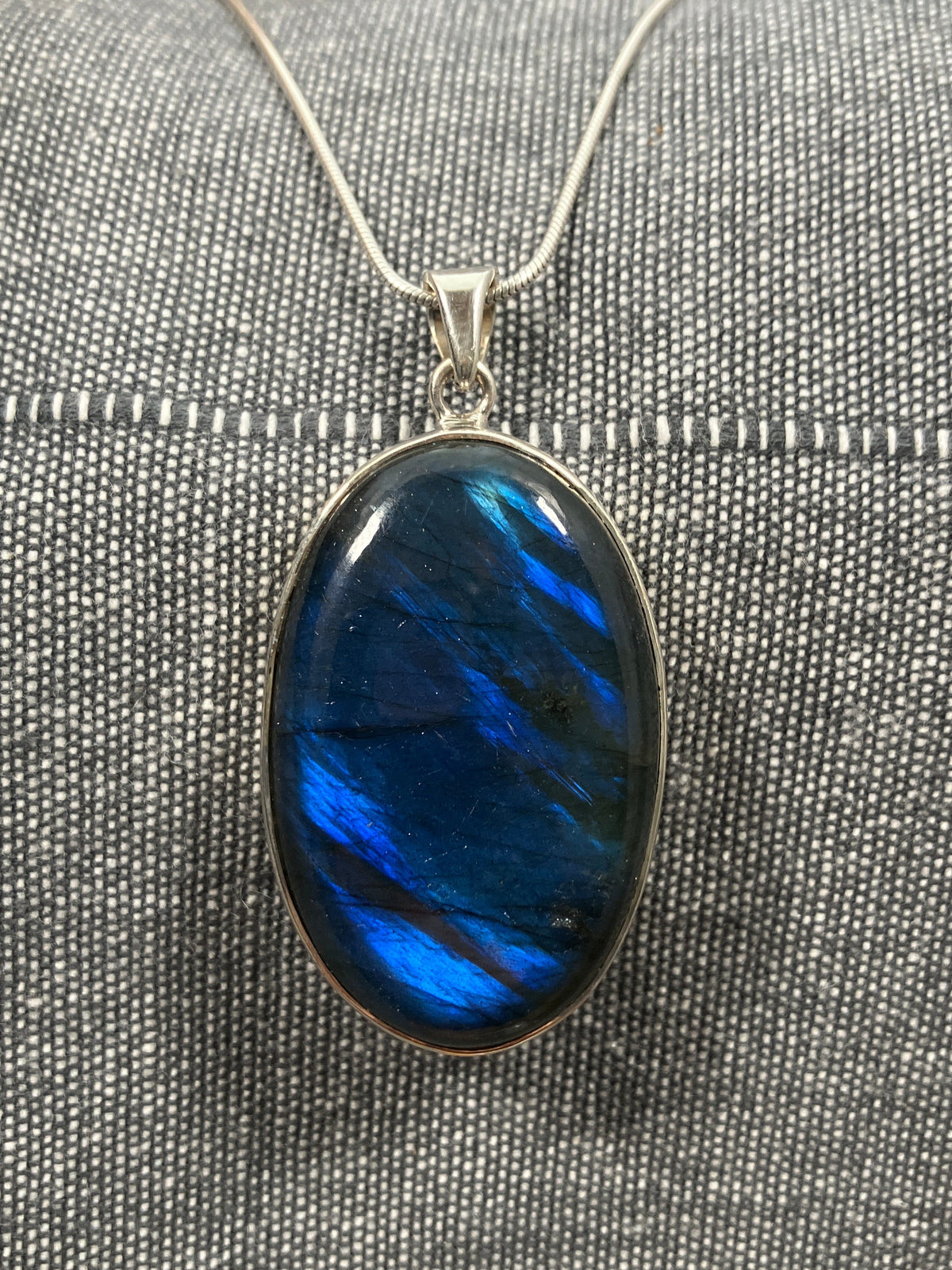 Labradorite Large Oval Pendant 2