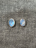 Blue Moonstone Oval Studs