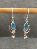 Pearl And Chalcedony Curlicue Earring