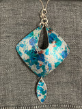 Teal Large Diamond Necklace