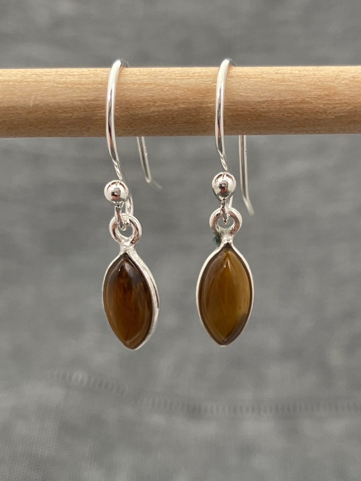 Tigers Eye Marquise Earrings