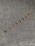 Amethyst Leaf & Peridot Pears Bracelet