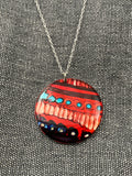 Inky Red Planet Necklace