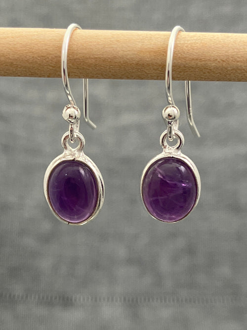 Amethyst Oval Earrings