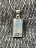 Blue Moonstone Rectangle Pendant