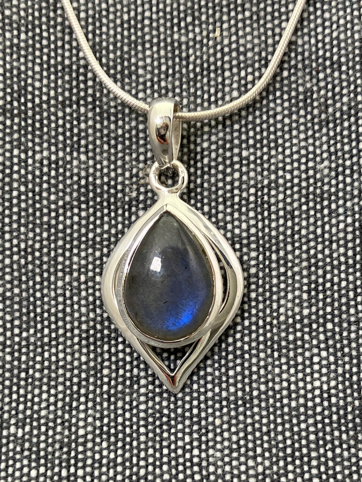 Labradorite Pointed Pear Pendant