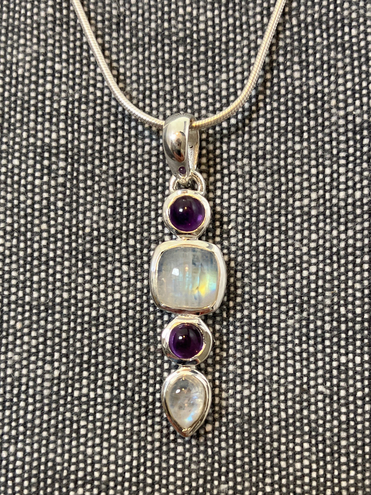 Moonstone And Amethyst Pendant