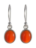 Carnelian Oval Earrings