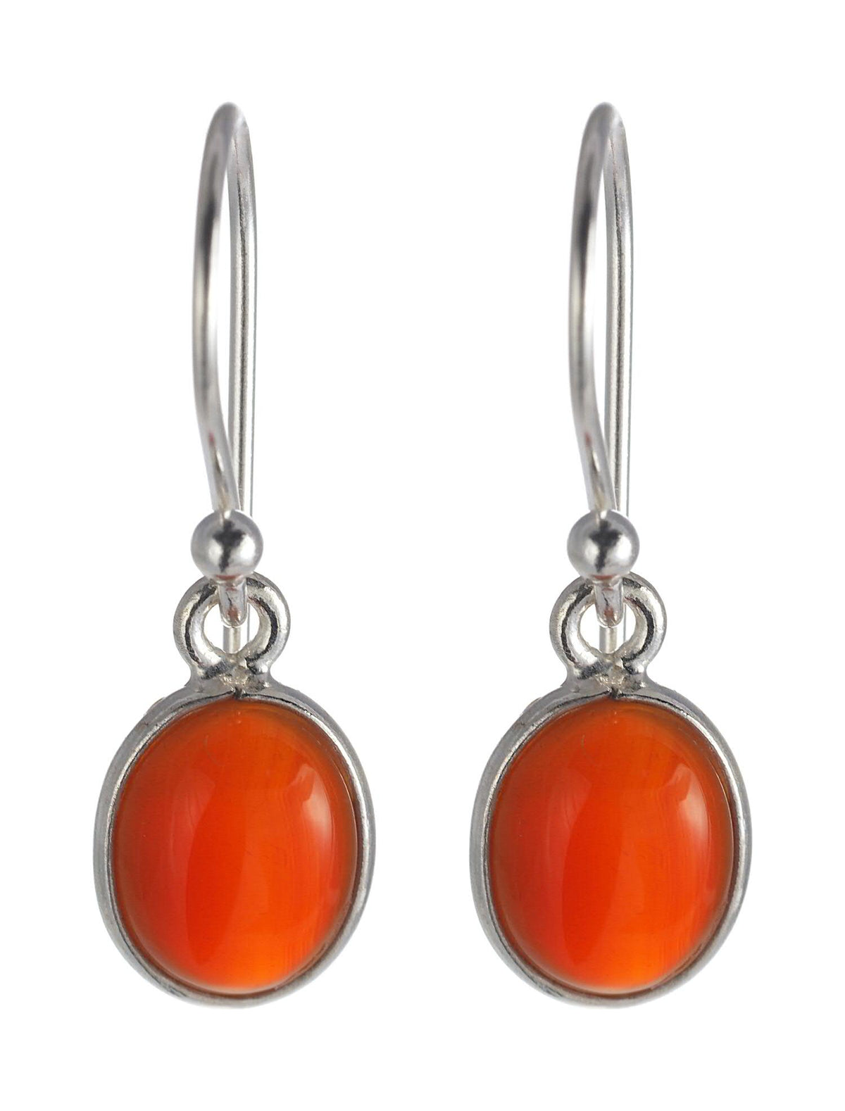Carnelian Oval Earrings