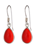 Carnelian Medium Pear Earrings