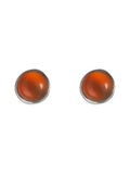 Carnelian Round Stone Studs
