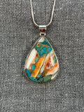 Oyster Mohave Framed Pear Pendant