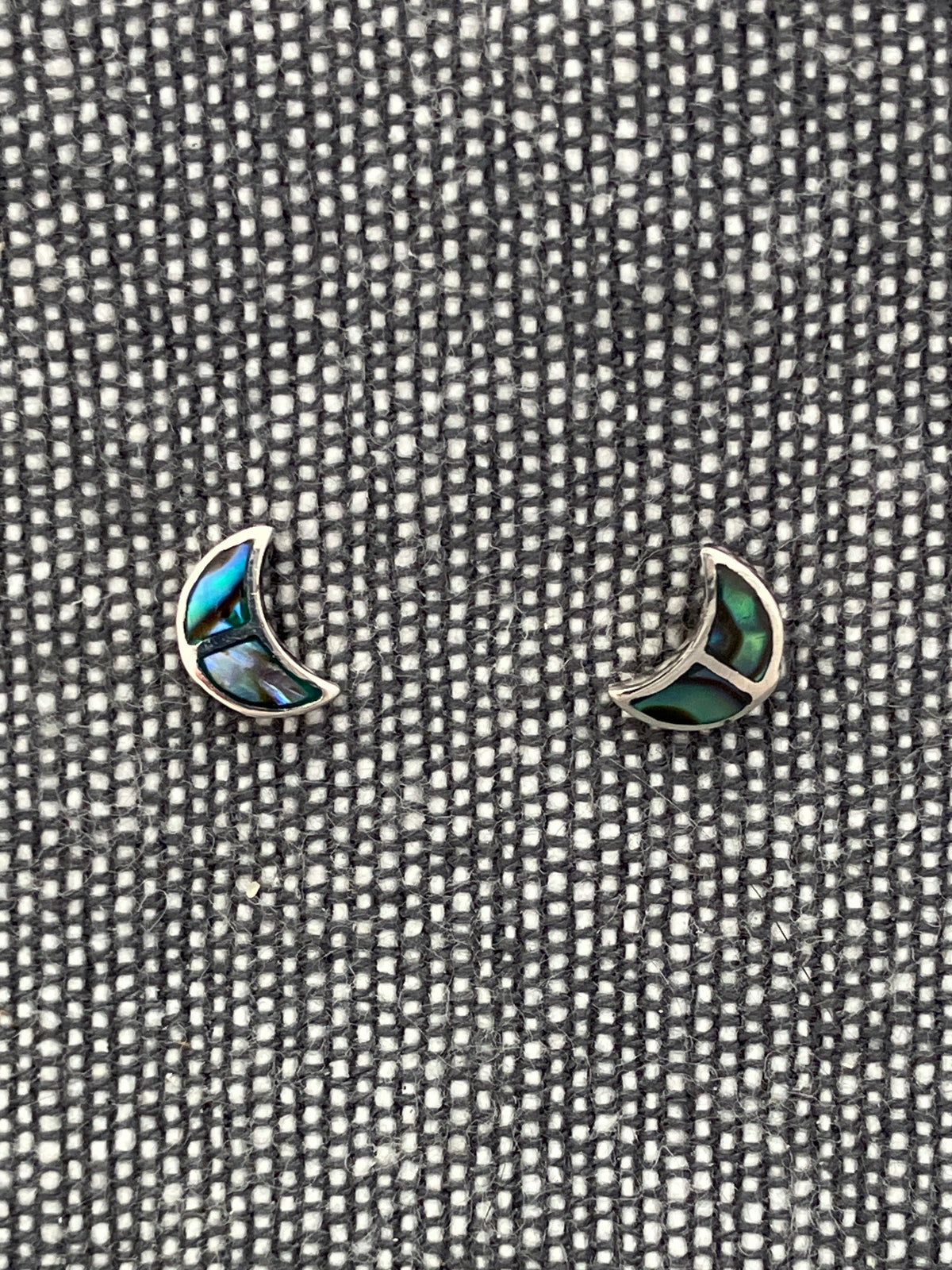 Paua Shell Moon Studs