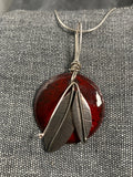 Red Leafy Pendant
