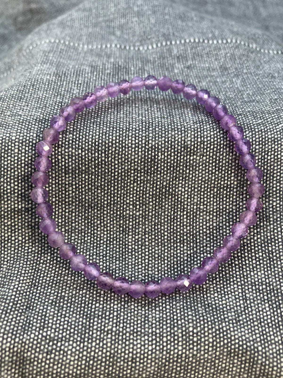 Amethyst Sparkly Beaded Bracelet