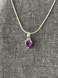 Amethyst Clasped Heart Pendant