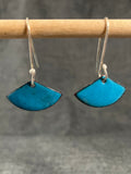 Teal Fan Earrings