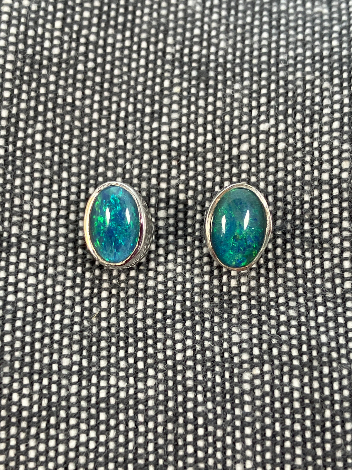 Australian Opal Medium Oval Studs