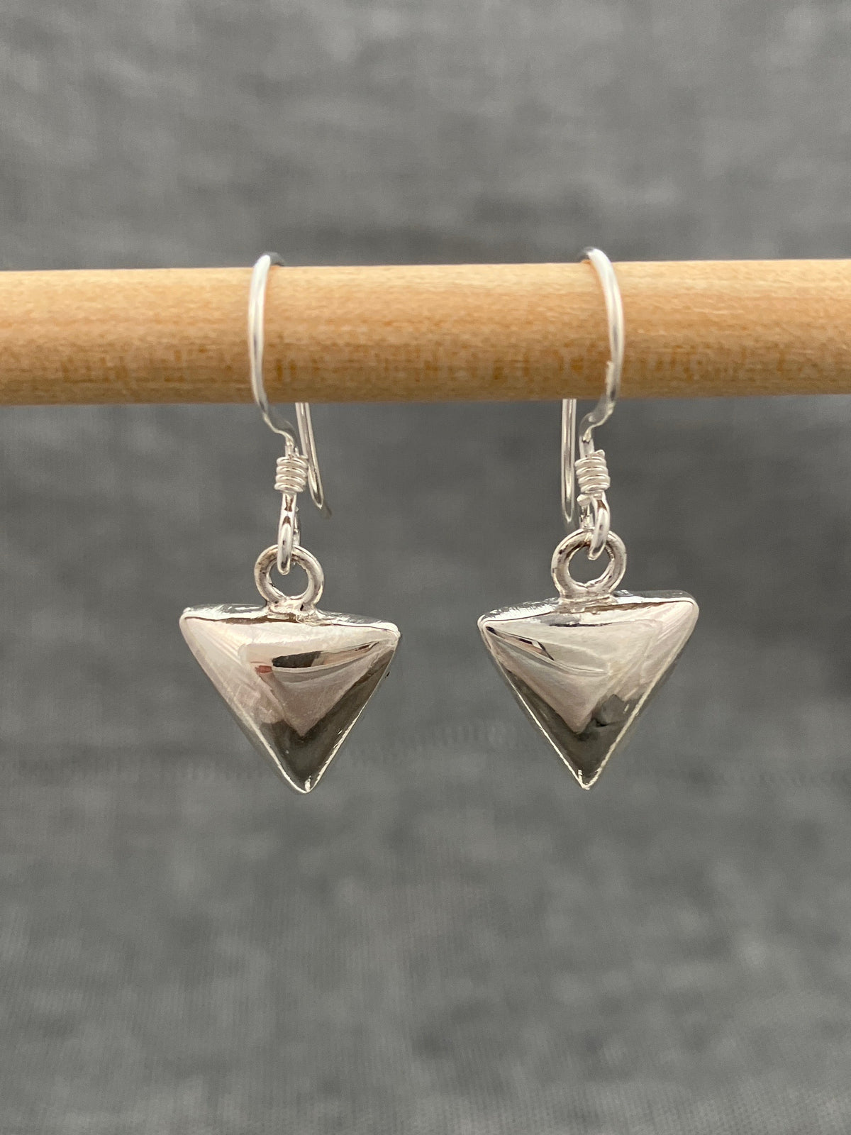 Puff Triangle Earrings