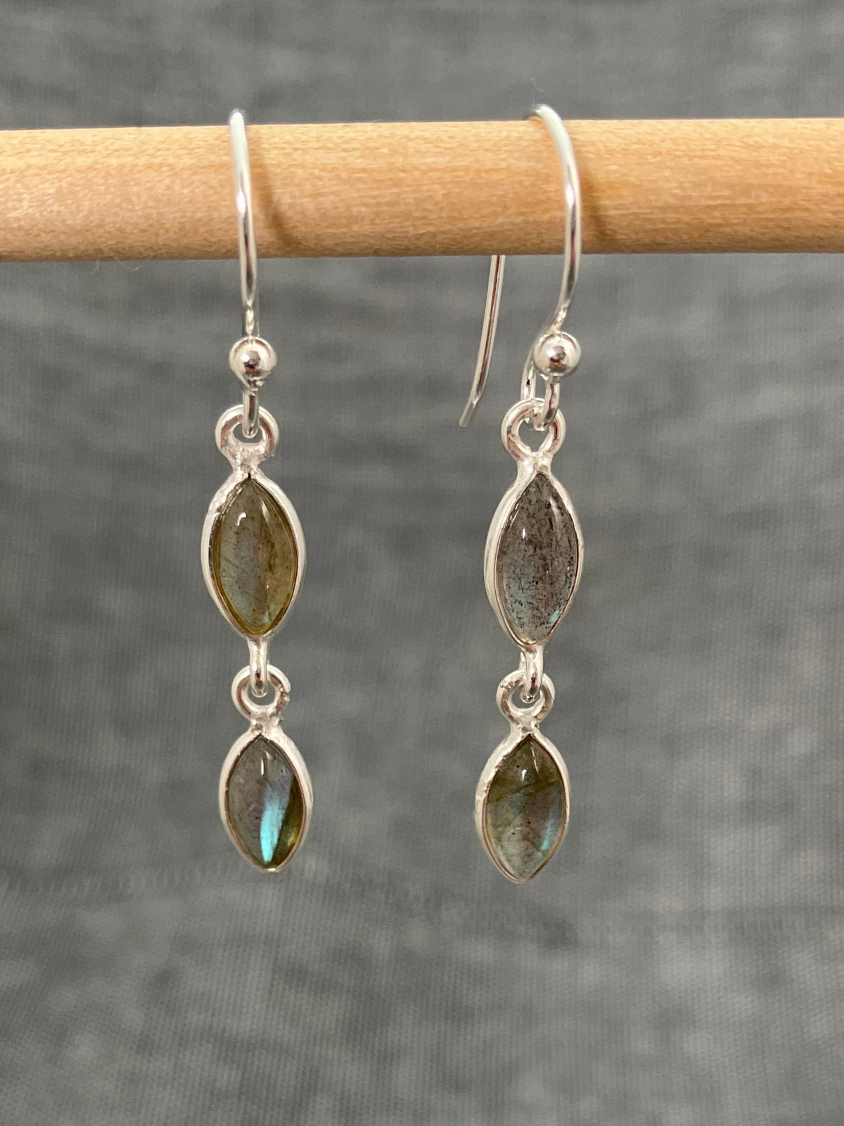 Labradorite Double Pip Earrings