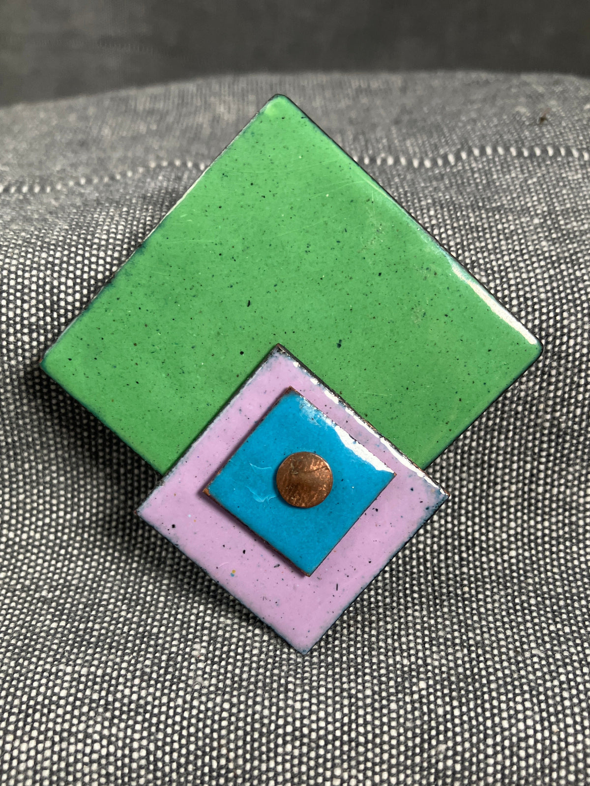 Offset Squares Brooch