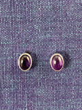 Amethyst Oval Studs