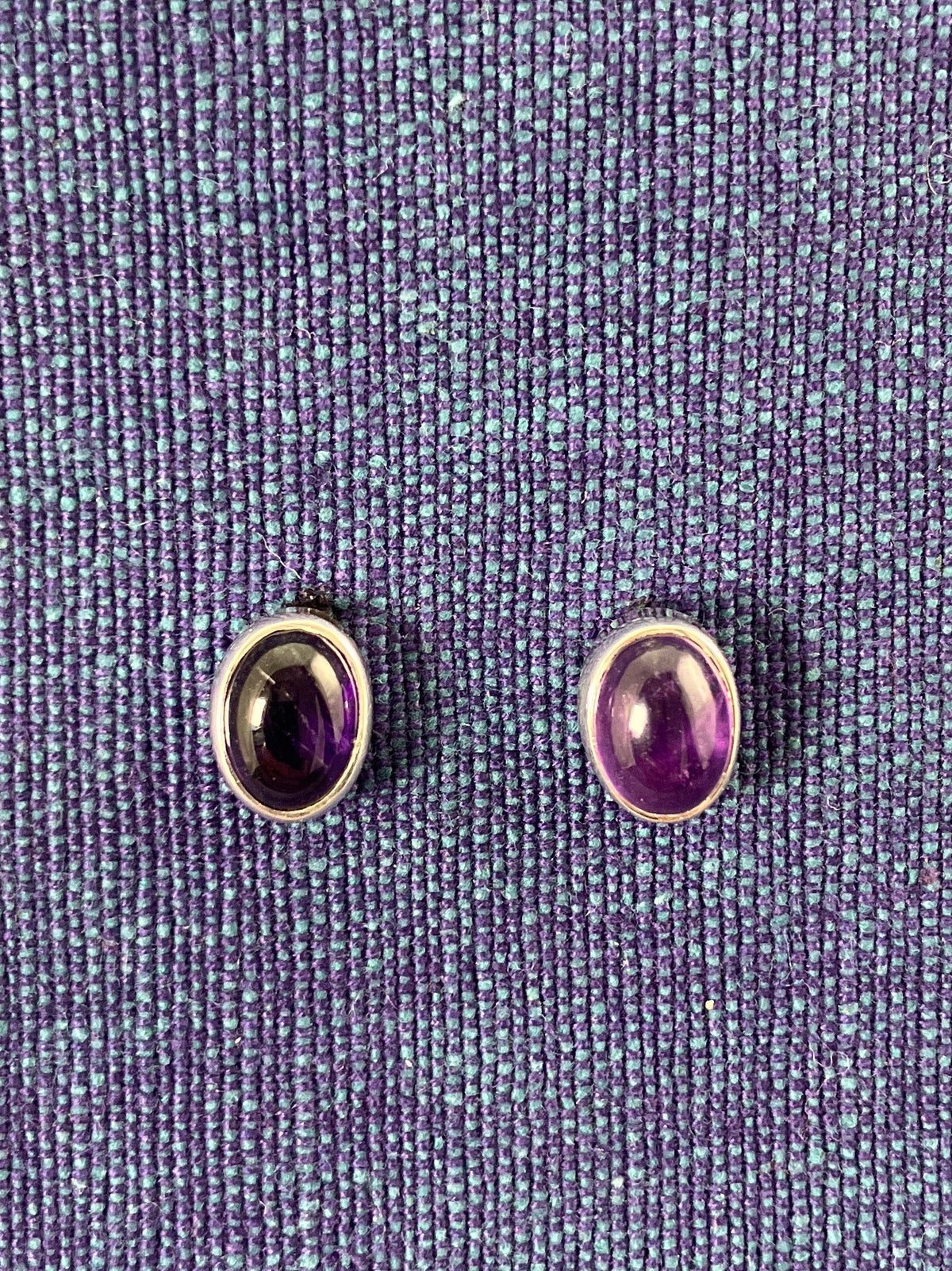 Amethyst Oval Studs