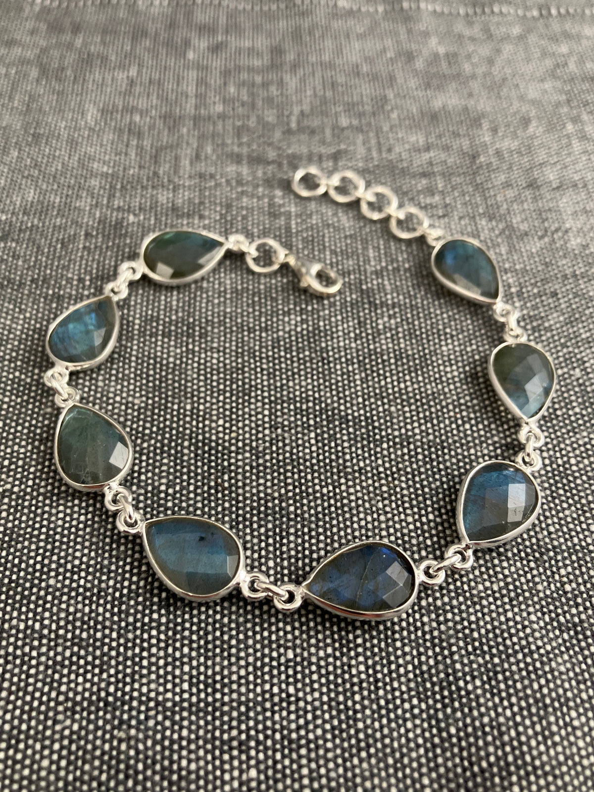 Labradorite Faceted Pears Bracelet